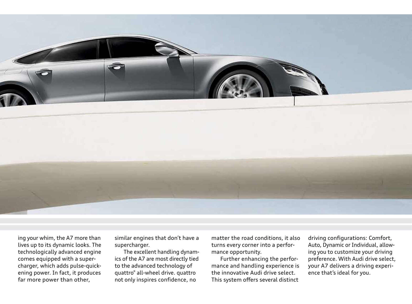 2012 Audi A7 Brochure Page 12